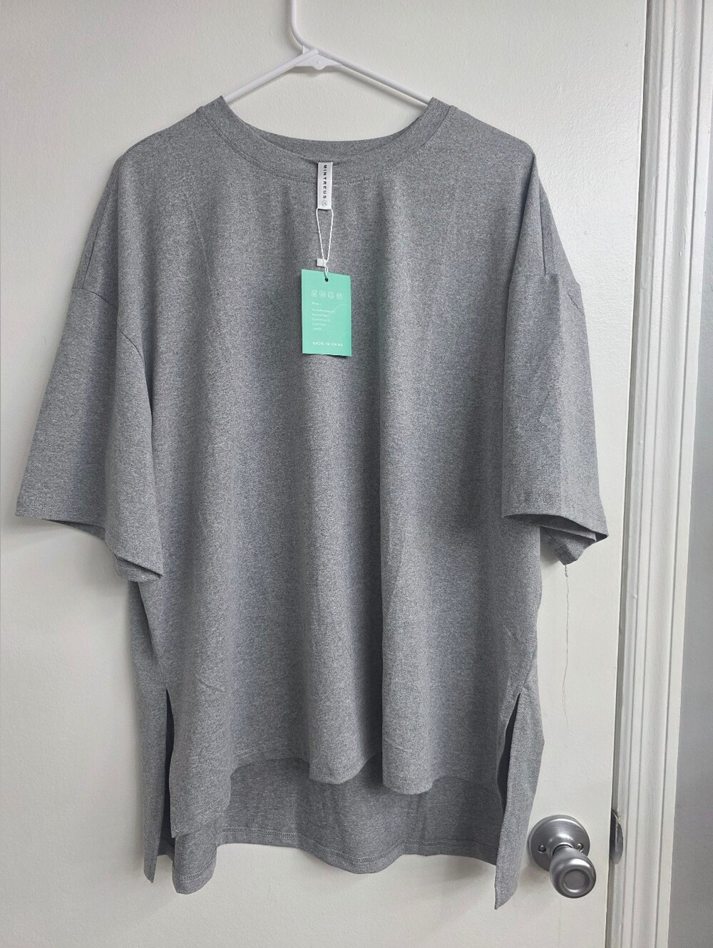 Men's Oversized Grey Cotton T-Shirt